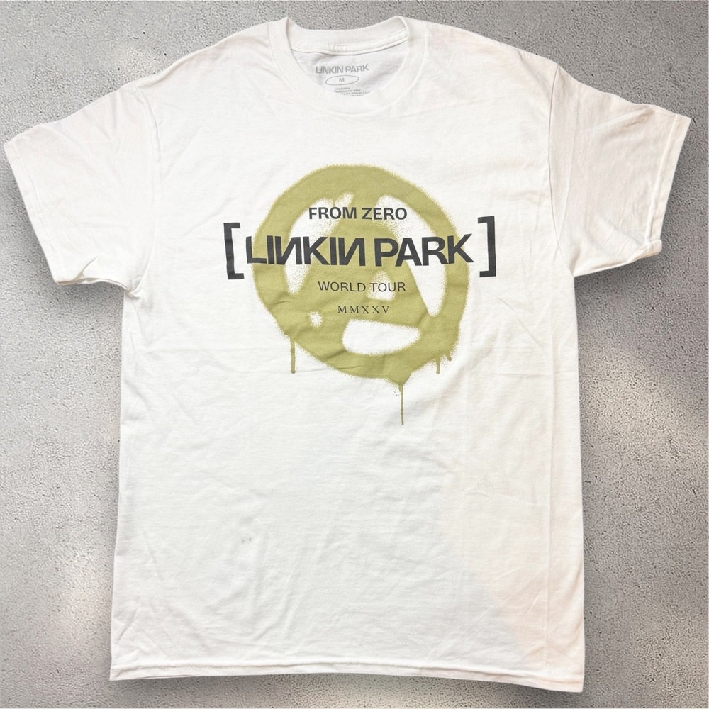 Linkin Park From Zero World Tour 2025 Graphic T-Shirt White Mens Medium MMXV